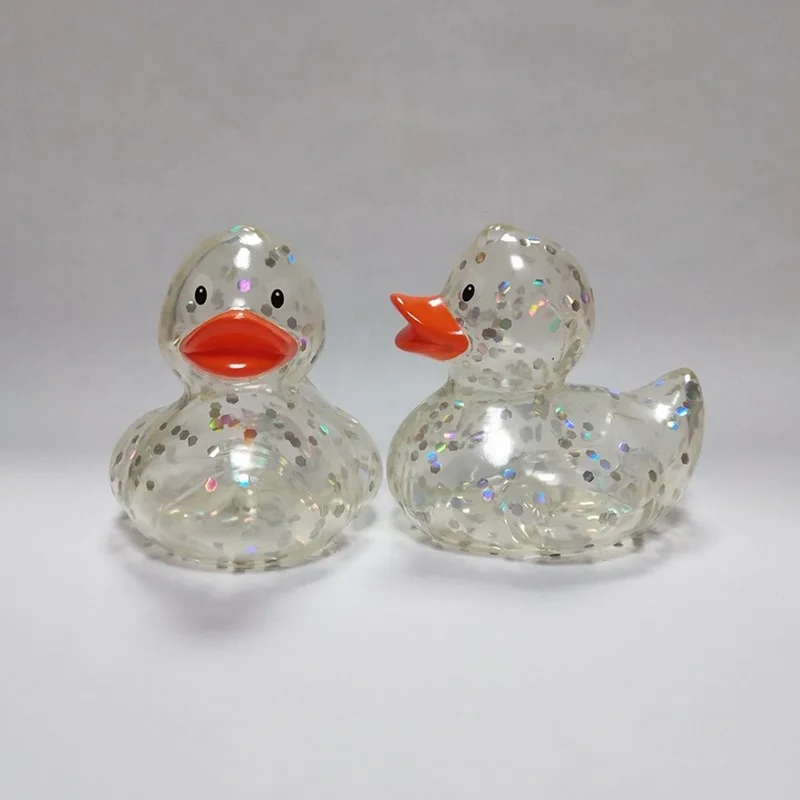 Transparent Rubber Duck With Different Templates Glitters for Kids