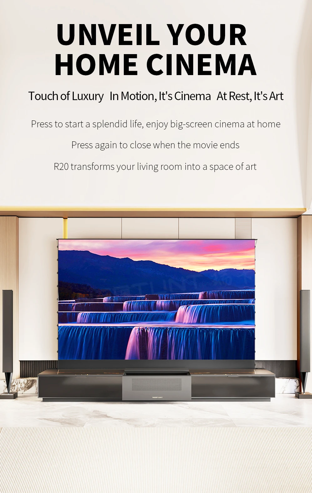 2024 New Launched Wupro X Nectunt Laser Tv 100/120inch Smart