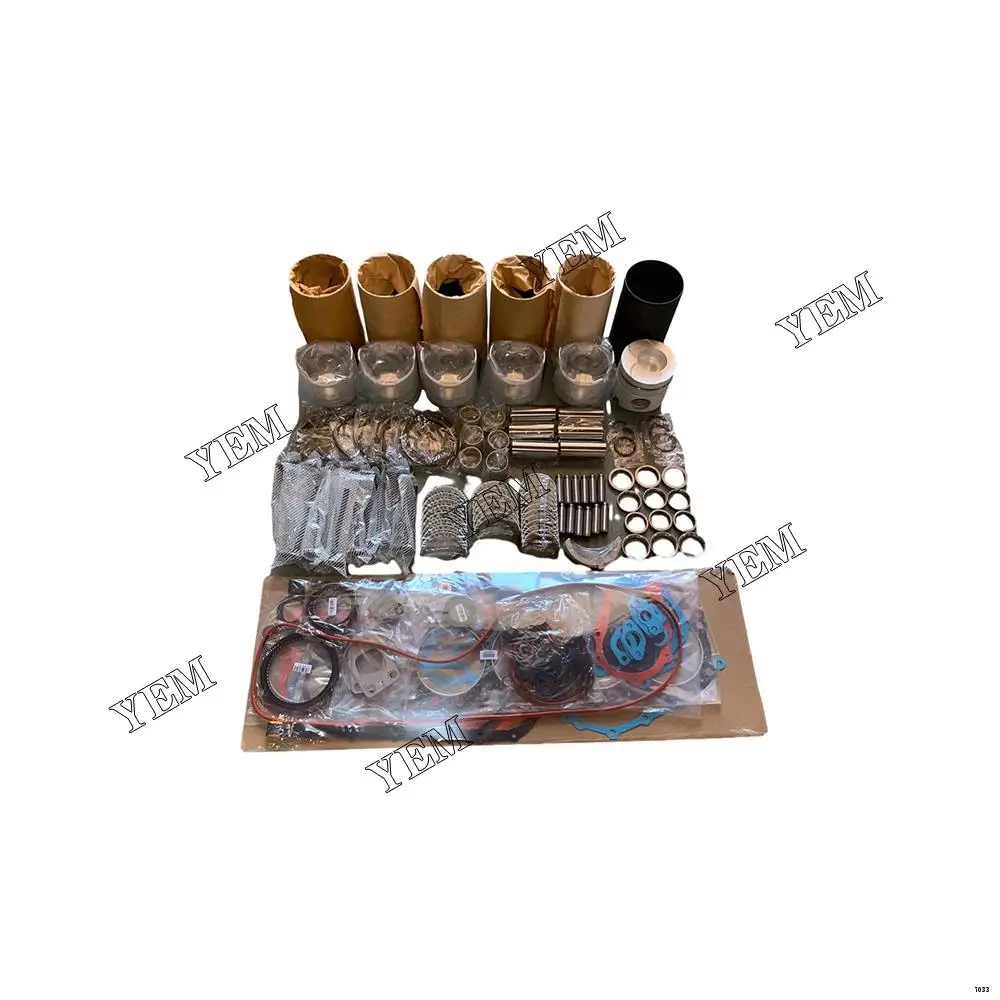 H06CT Overhaul Kit With Piston Rings Liner Bearing Valves Full Gasket Kit for Hino Excavator Parts