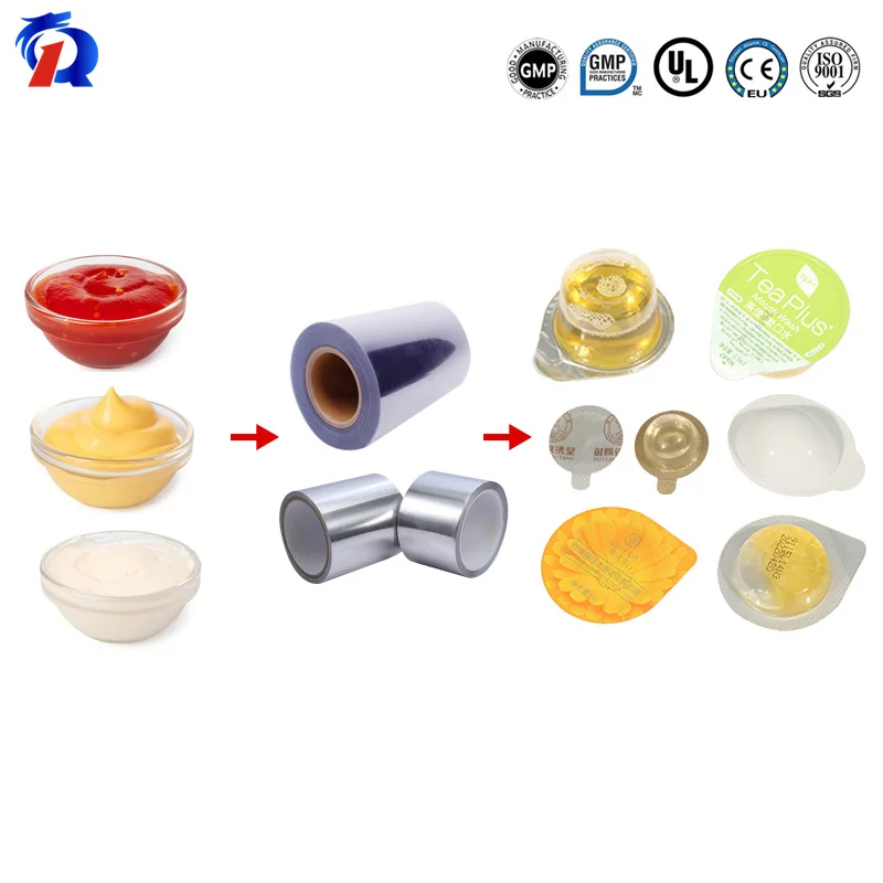 Автоматическая Термоформовочная жидкое масло мини еда фруктовый джем соус шоколадный кетчуп блистерная упаковочная машина