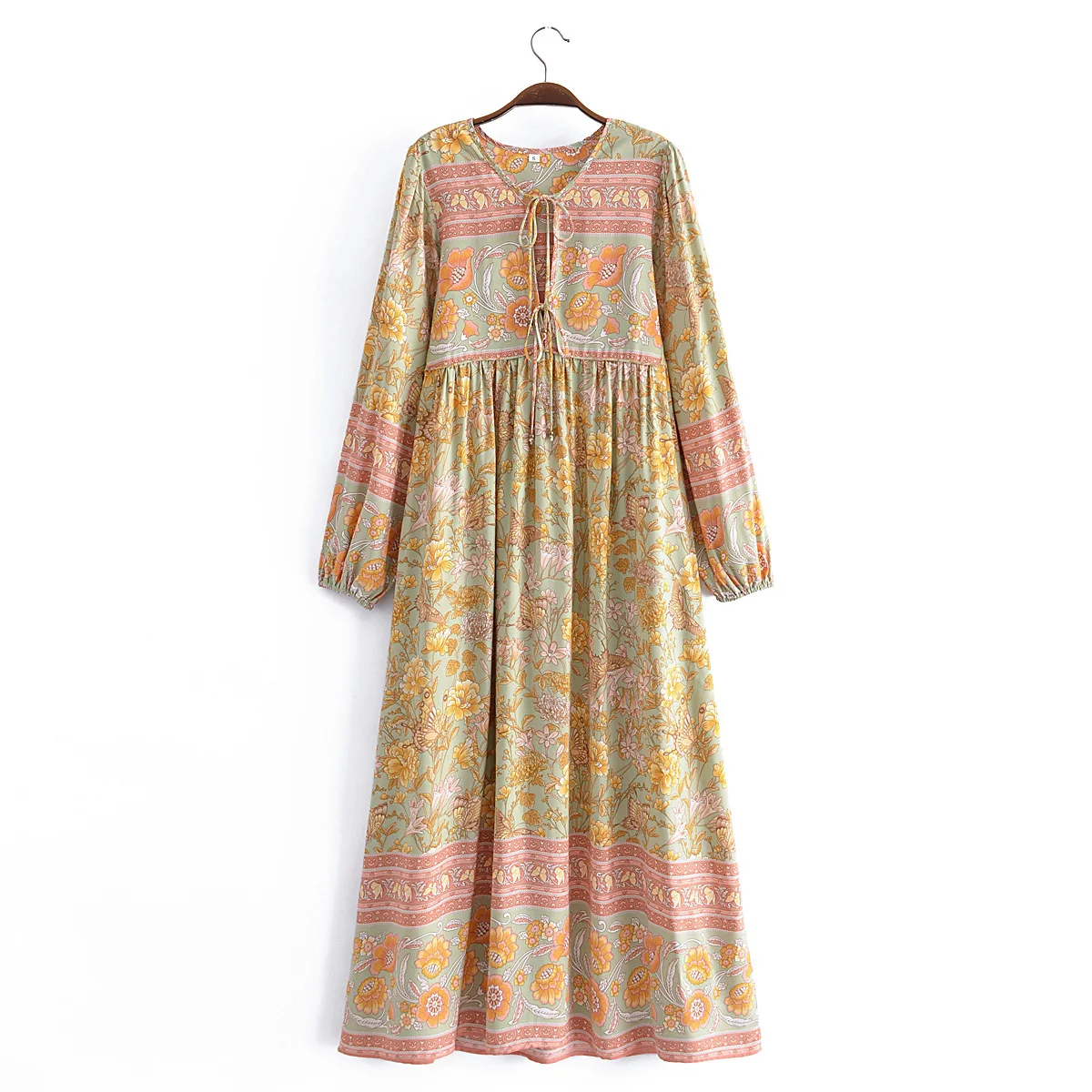 long sleeve boho maxi dress amazon Amegoya Women's V Neck Long Sleeve Boho Maxi Dress Smocked Empire Waist  Flowy Ruffle Tiered Photoshoot Dress (Army Green S) at Amazon Women's  Clothing store