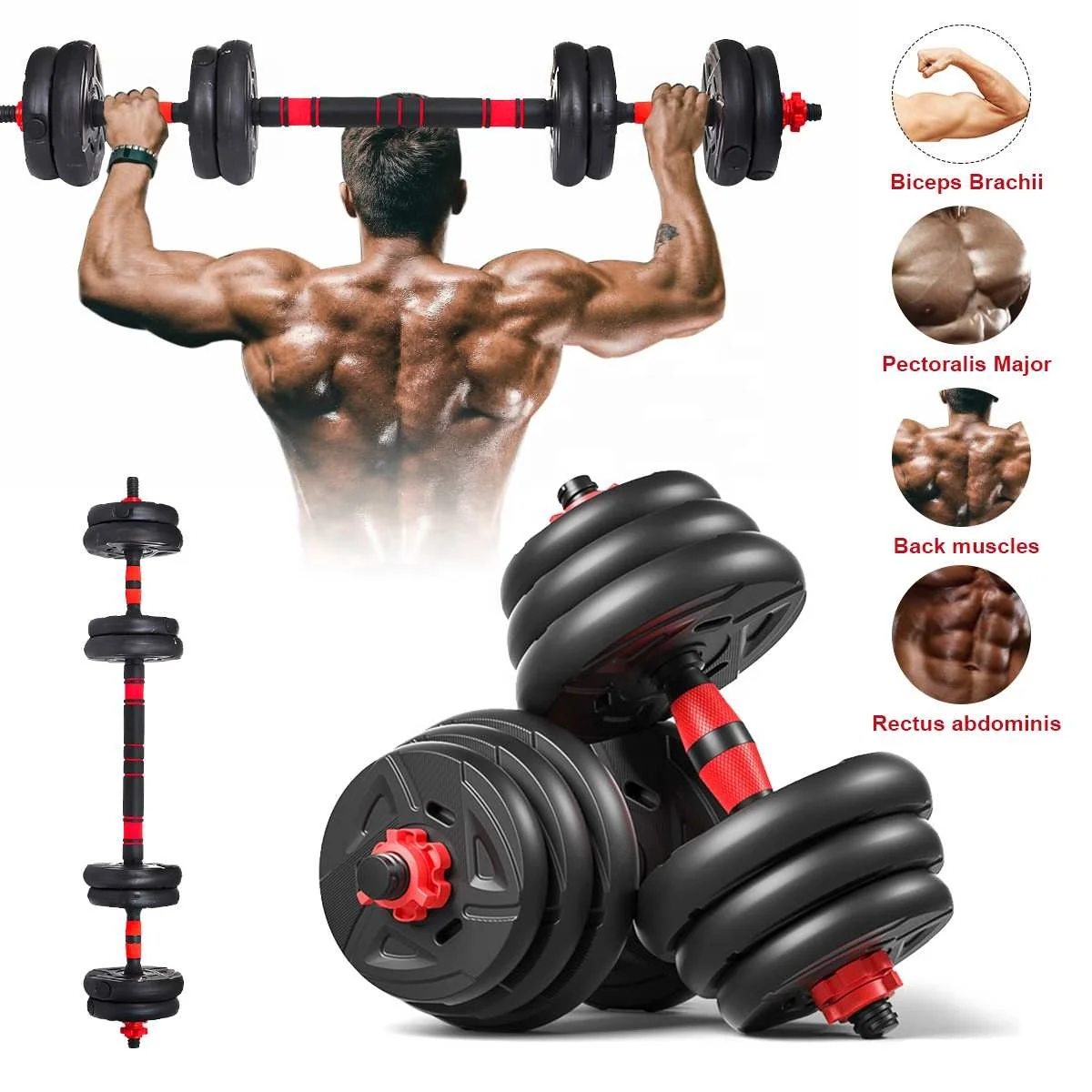 In Stock 552 Cheap Dumbbell Sets Weights Home Gym Fitness Equipment 52