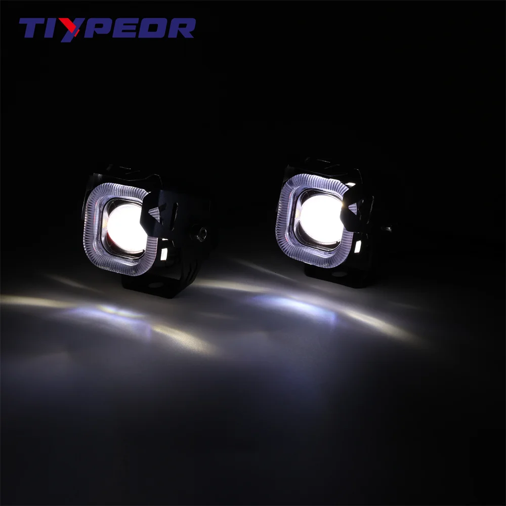 low beam fog lamp 12v mini lens headlight driving light for motocross dirt bike-11