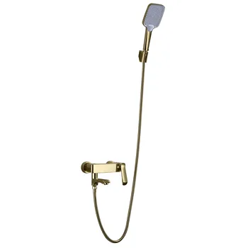 New single handle white hot and cold rain shower mixer faucet with hand shower