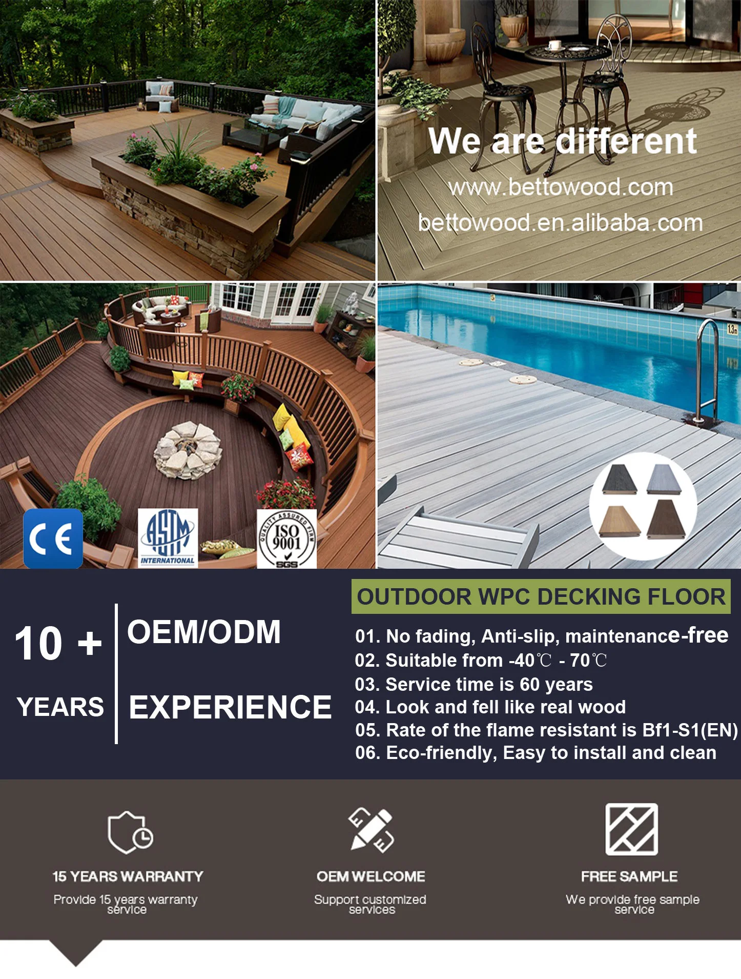 No Cracking No Warping Asa Pvc Double Coextrustion 3d Embossed Solid