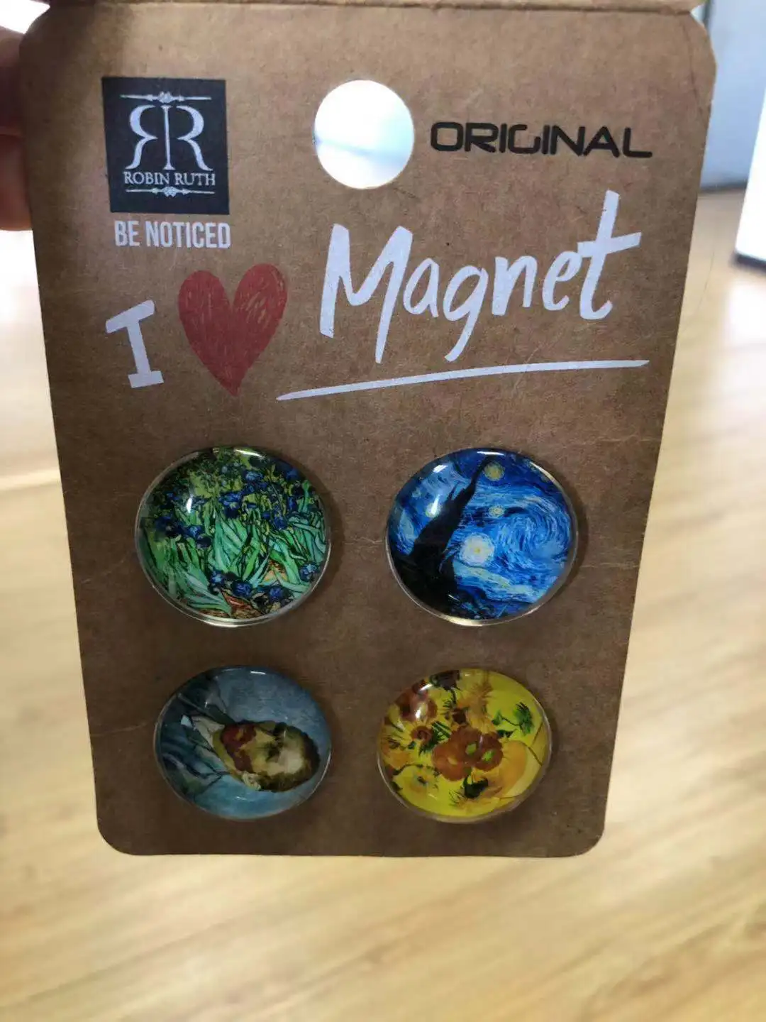 Fridge Mag 12Pcs Glass Strong Magnetic Refrigerator Magnet Fridge Sticker ...