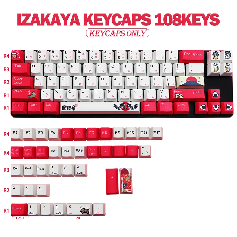 Lzakaya Japanese Keycaps - Custom PBT Keysets for MX