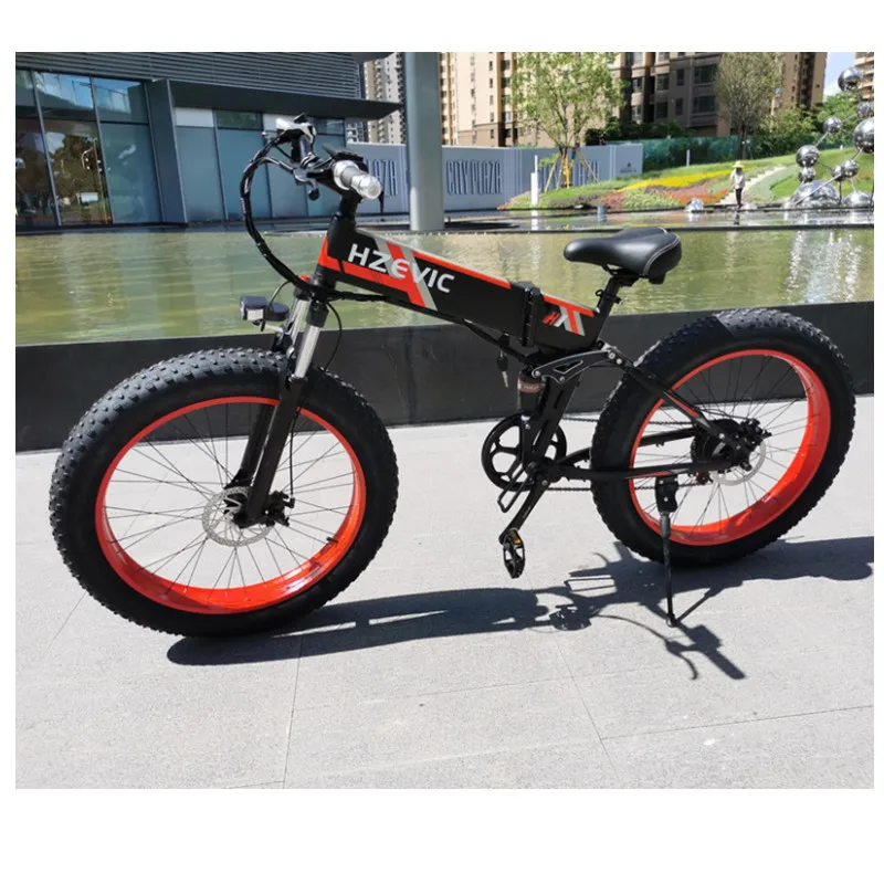HZEVIC 電動アシストファットバイク ブラック/レッド H2da14321c87844f6b4ff102658e42