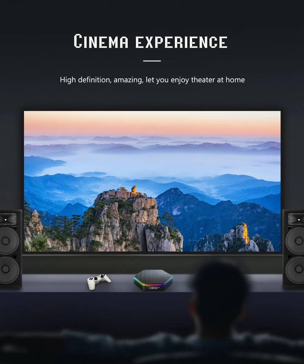 T95Z Plus H618 Smart Android 13 Set Top Box 8K HD TV Box with Dual Band WiFi 6 and for Bluetooth 5.0 Clock Display Function