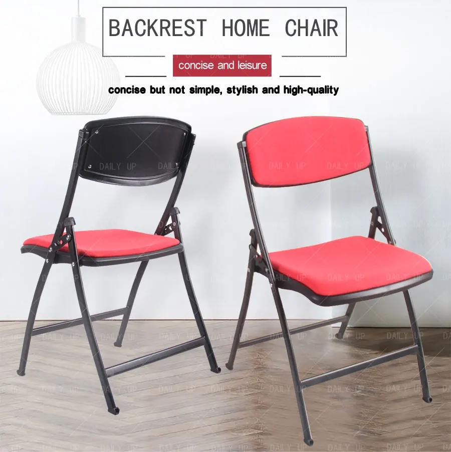 Wholesale Cheap Folding Chair Metal Frame Leisure Chair With Cushion And Footrest student desk and chair