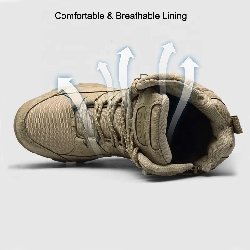 Мужская обувь высокого качества, пустынные дышащие армейские безопасные походные боевые военные охотничьи ботинки