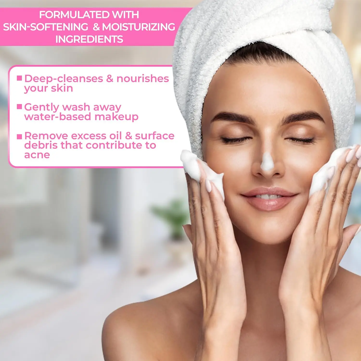 Customizable Vitamin C Face Wash for Women Natural Facial Cleanser Foam with Whitening and Skin Care Features