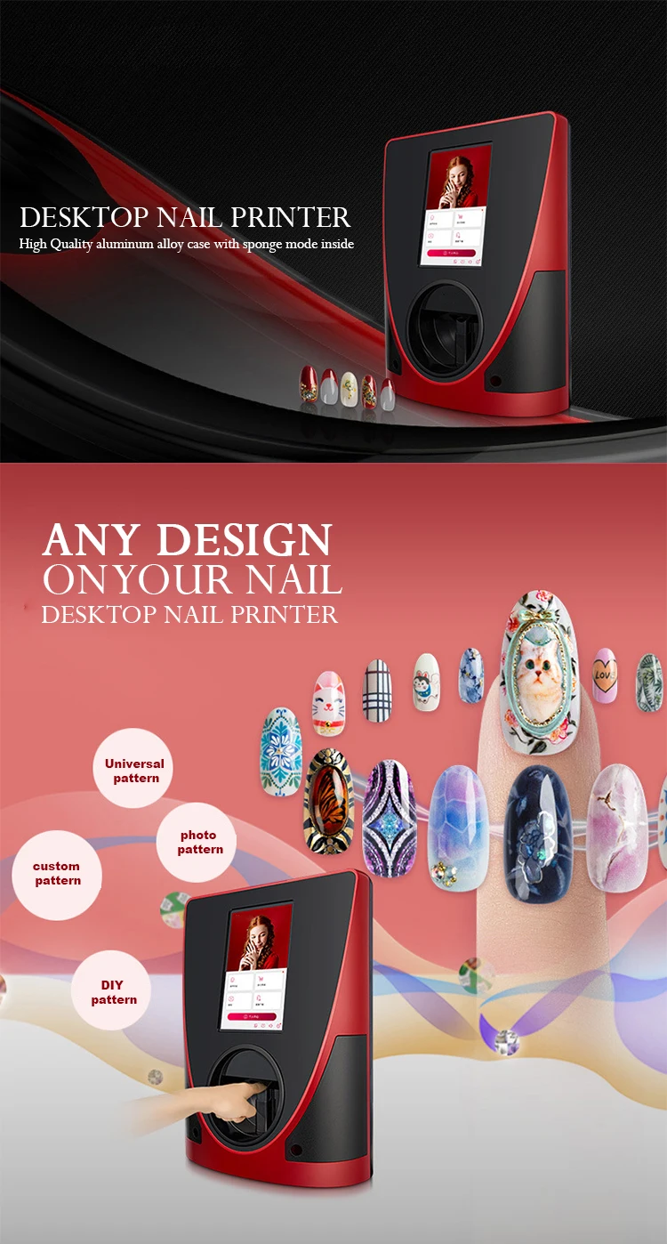 Professional 3d Mobile Nail Art Printer For Sale / Automatic Nail