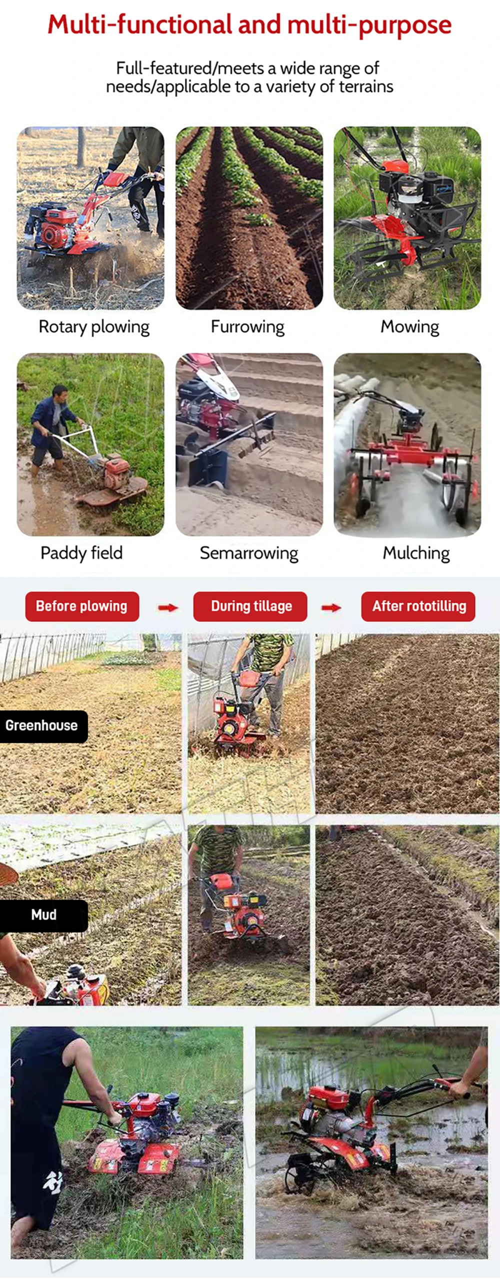 product agriculture machinery planter seeder cultivator tiller rotary tractor spare parts paddy field weeding wheel for farm equipment-6