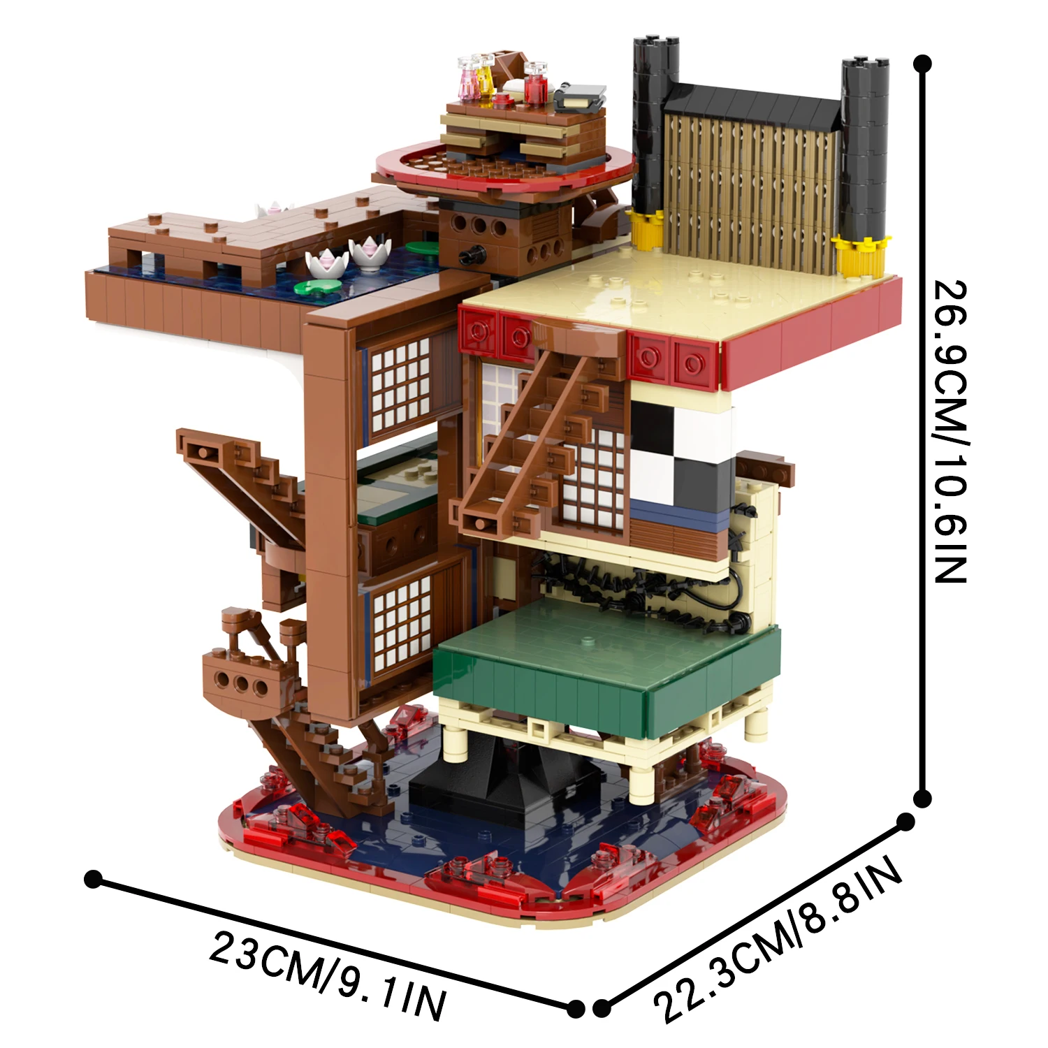 MOC1212 Creative Series DemonSlayeres Anime Infinity Castle 1888 Pcs Bricks Action Model Particles Building Blocks Kids Gift Toy