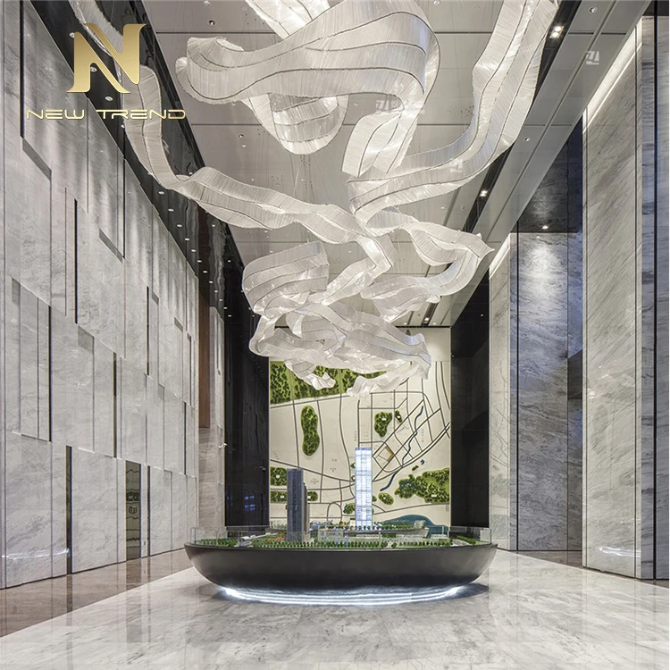CPL-16 Contemporary Style Indoor Decoration Lighting Villa Hotel Lobby Clear Glass Led Chandelier  