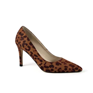 Women's Leopard-Print Faux Leather Sexy Slip-On Pumps-Stiletto Heel Pointed-Toe Dress Footwear Summer Height Increasing 2026