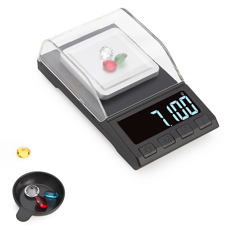 Portable Digital Scale Gold Jewelry Scale Powder Scale Mini Pocket Electronic Scale Professional Digital Milligram Scale High 100g*0.001g Dh-8068