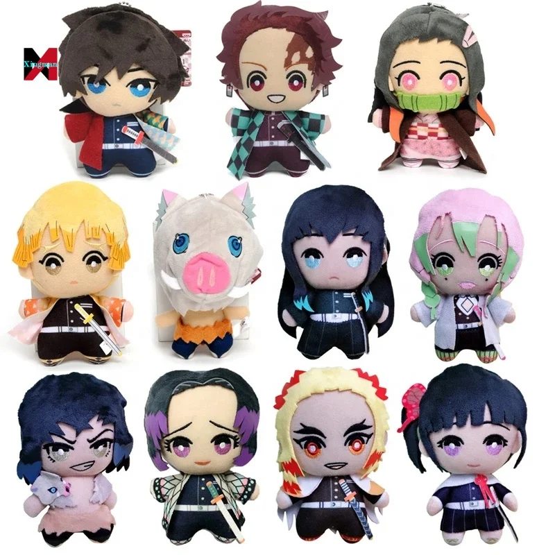 Desenhos Animados Demon Slayer Brinquedos De Pelúcia Kawaii Tanjirou  Agatsuma Zenitsu Kamado Nezuko Recheado Bonecas De $25,98