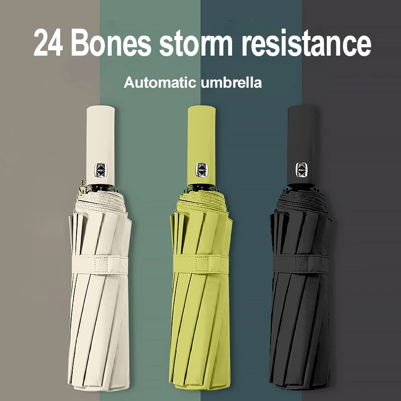 Custom Logo 12K Auto Open Double Bones Umbrella Design for Business & Rain Protection Regenschirm Rain Gear Ombrello