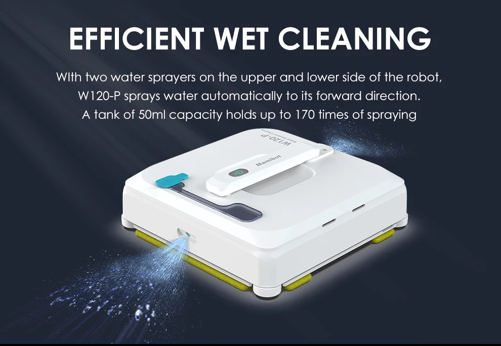 Mamibot Square Robot Window Cleaner W120p Robotic Window Cleaner With