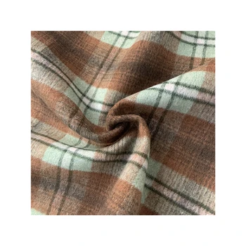 Double-sided wool cloth cloth plaid woven wool fabric wool tweed fabric coat and jacket