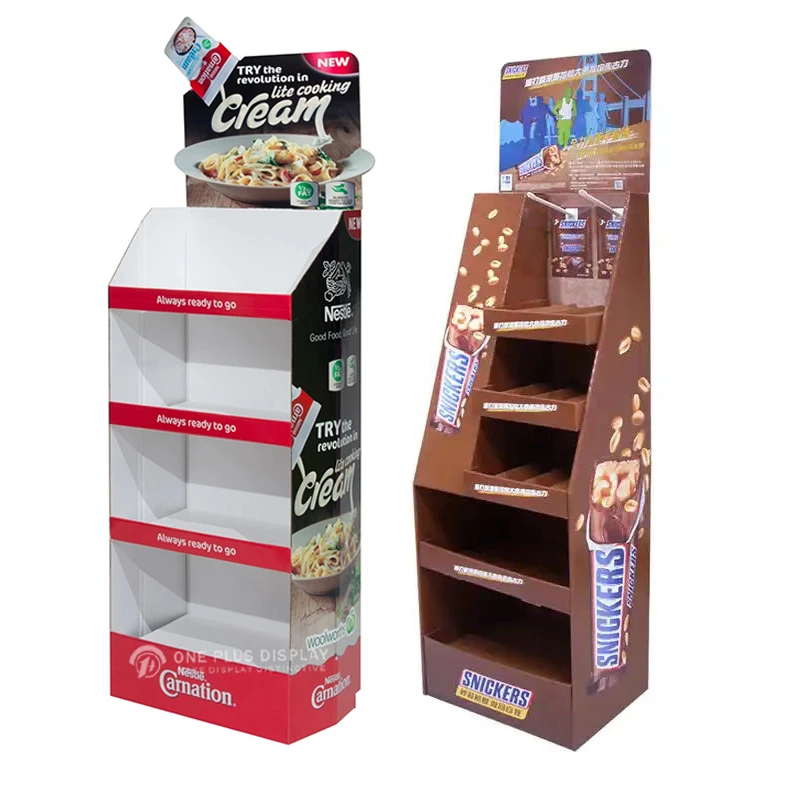 Custom Paper Knife Display Corrugated Fruit Knife Carton Cardboard Floor Display Stand for Supermarket Knife Display Shelf PVC
