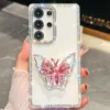 Supporto a farfalla con diamante bianco scintillante