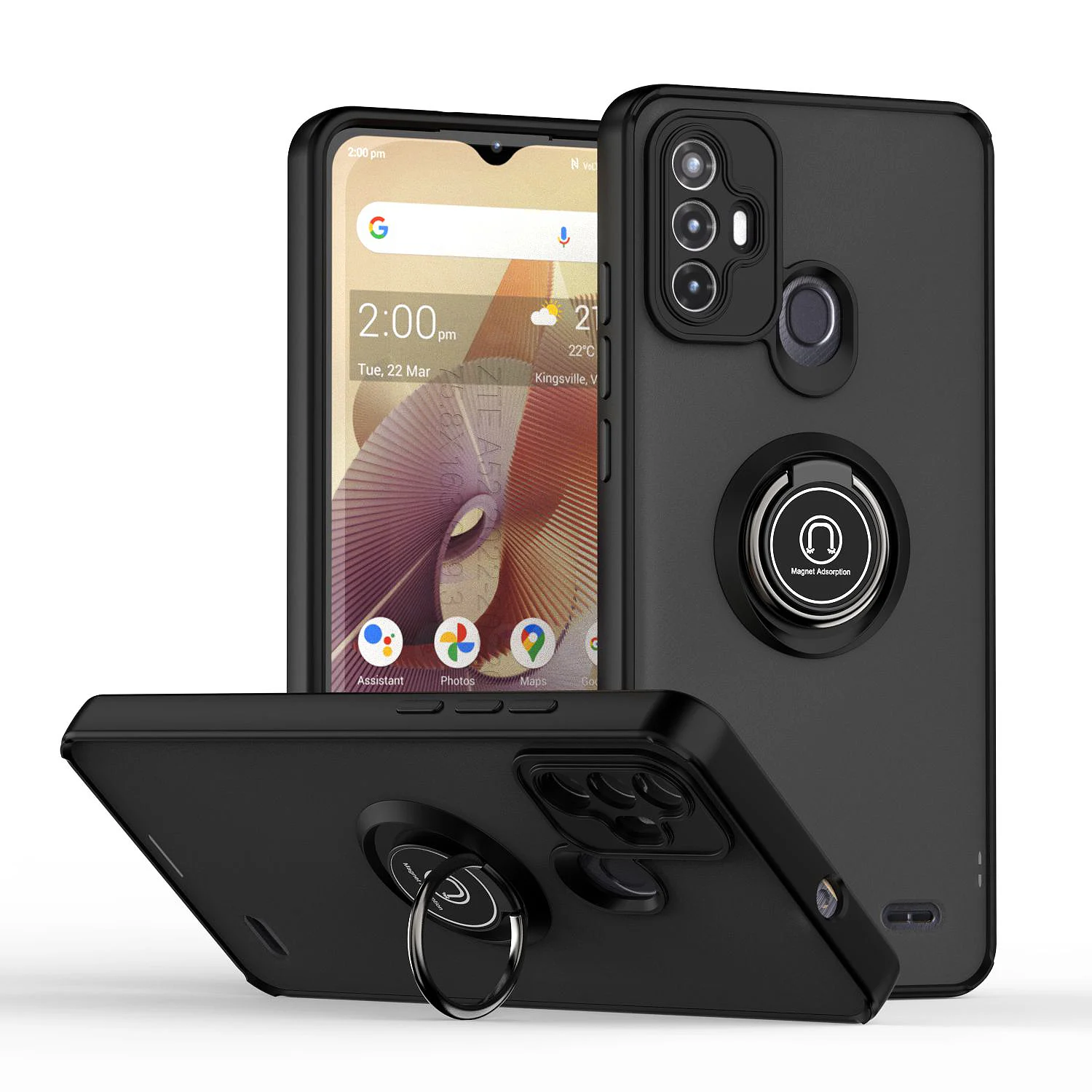 Bedrukte TPU Telefoonhoes 2-Pack Gehard Glas Screenprotectors