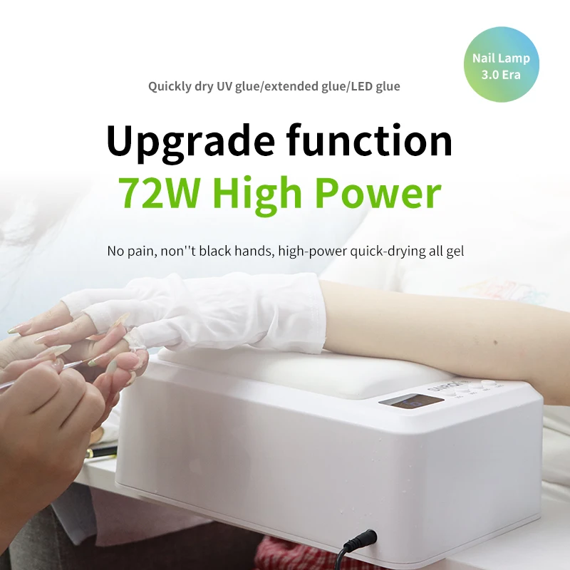T8 Pro and Beyond UV Curing Lamp for Nails Gel Extention With PU Leather Hand Pillow