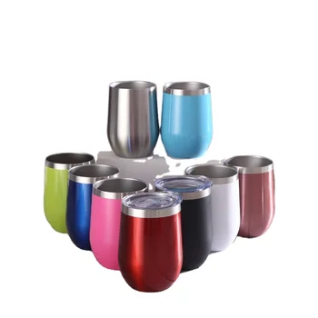 Best Selling Custom 12oz Vacuum Insulated Tumbler Cup Double Wall 18/8 Pro Grade Stainless Steel Wine Tumbler Cup With Lid