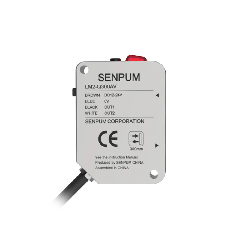 Senpum Triangular Laser Sensor 4-20 ma Analog RS-485 Height Thickness Length Measurement 0.4m Long Distance Laser Sensor Switch