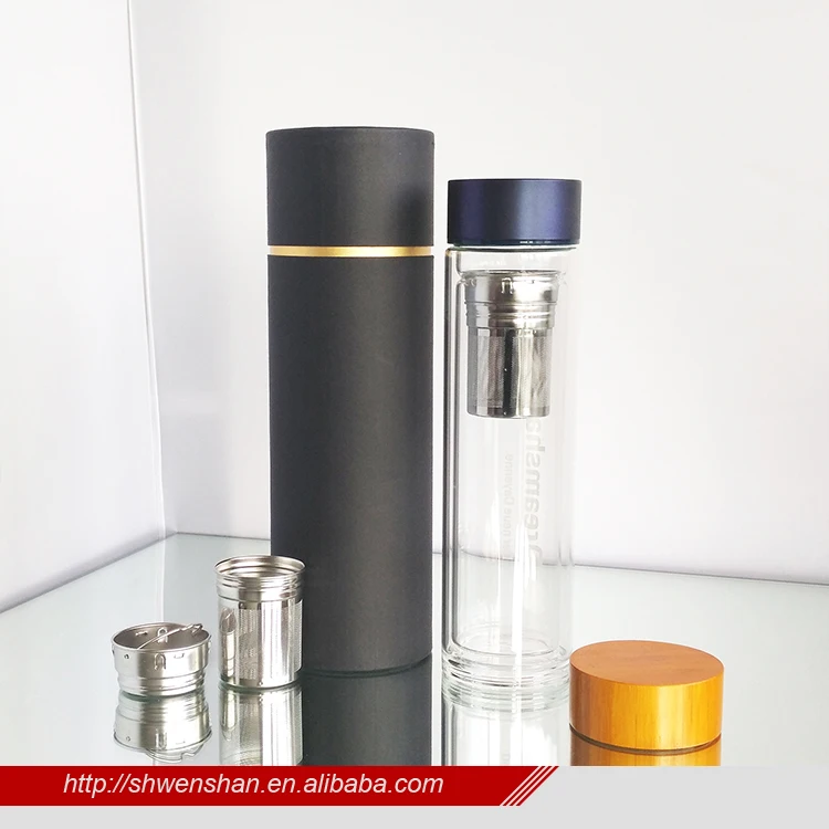 Бамбуковая крышка бутылка для воды Герметичность BPA бесплатно на заказ боросиликатное многоразовое стекло из нержавеющей стали стеклянная бутылка для взрослых