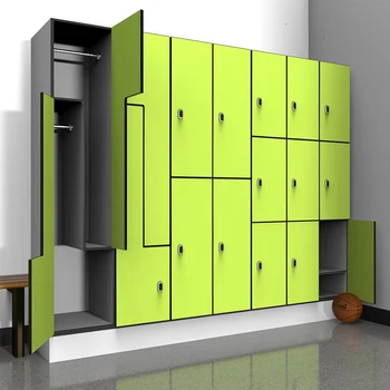 Top Sale Multi-door Woodgrain Hpl Laminate Phenolic Board Locker and Commercial Cabinet