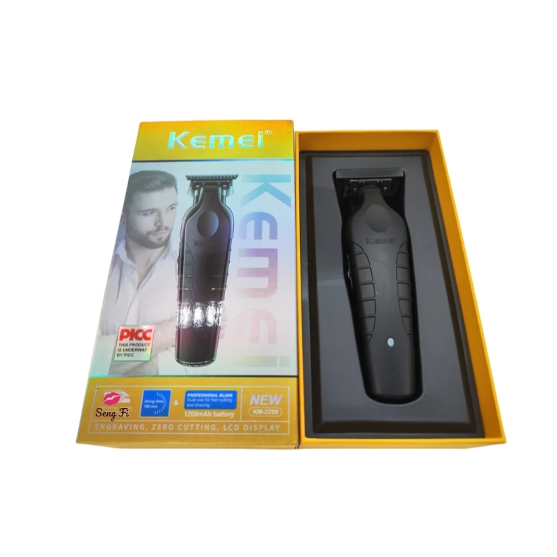 プロフェッショナル トリマ KM-2299 +KM 2296 Kemei KM-2299プロフェッショナル理髪店コードレス0mmゼロ