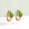 Boucles d'oreilles en jade Hotan D171