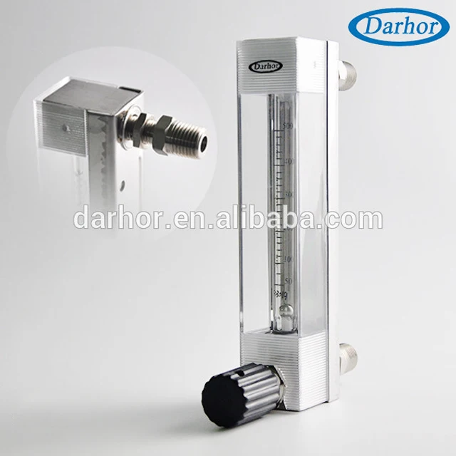DK800 High Accuracy Small Flow Rate 100LPH Glass Tube Flow Meter for Air Hydrogen H2