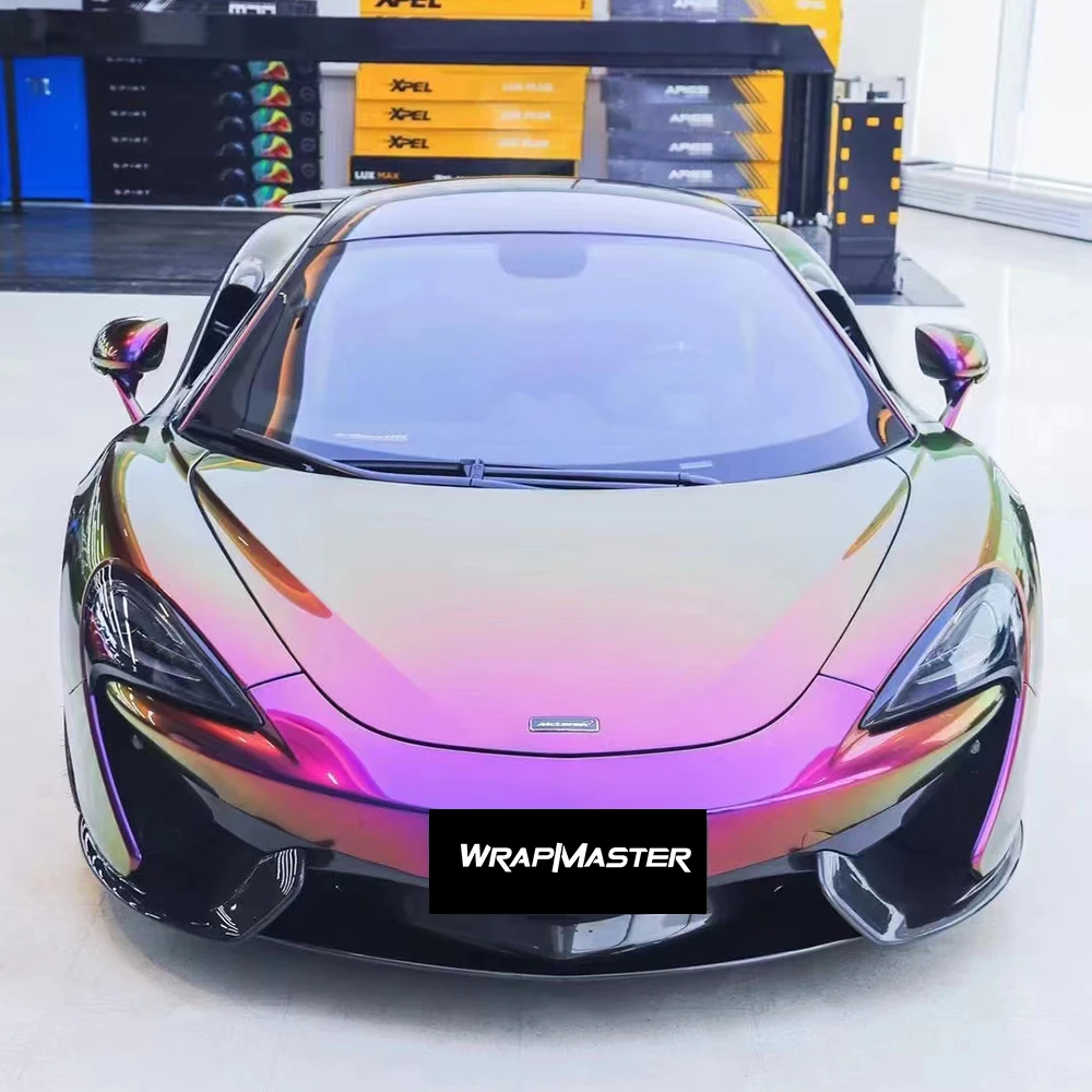 Wrapmaster 1.52*18 Meter Newest Black Red Pet Gloss Car Vinyl Wrap Vehicle Wraps Films Buy