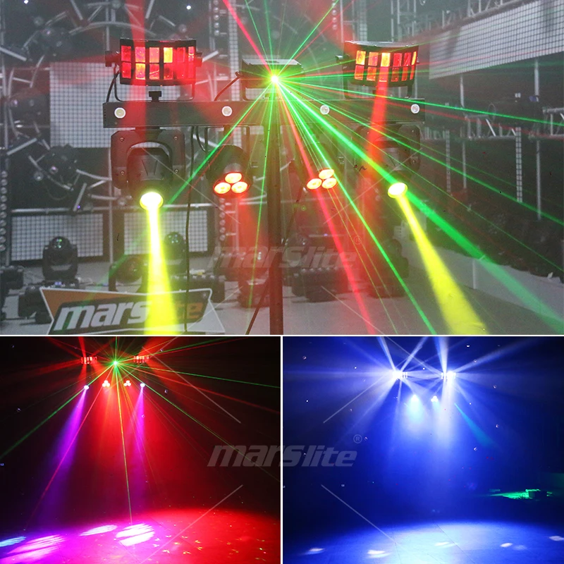 Portable Dj Set Par Light Stage Led Disco Dj Equipment Gig Bar Pro Move Luces Discoteca Tricolor Dj Lighting System With Stand