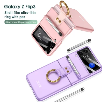 for Samsung Galaxy Z Flip 3 Case,with Stylus Fashion Business