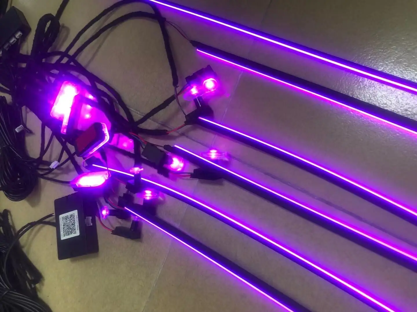 High Quality Rainbow Colorful Acrylic Strips Atmosphere Light Car