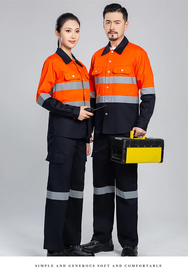 Construction High Hi Vis Workwear Work Clothes Wear Jacket Uniform Working For Men Overalls