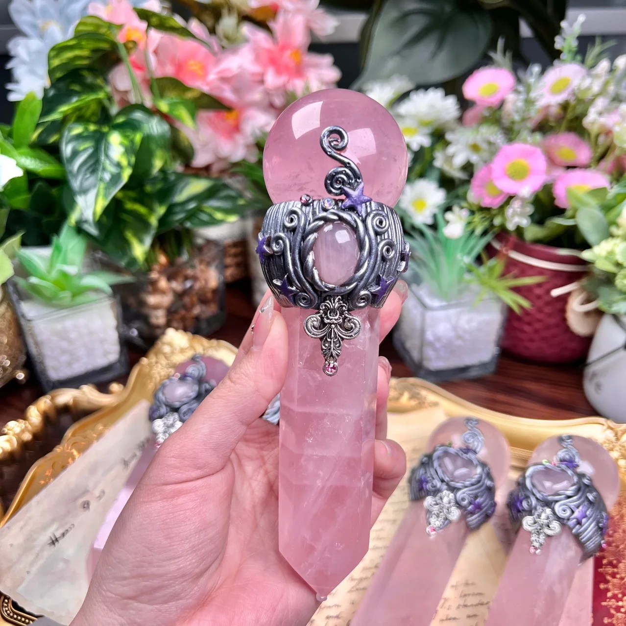 Natural Healing Stone Crystal Magic Wand Scepter Customized Wholesale
