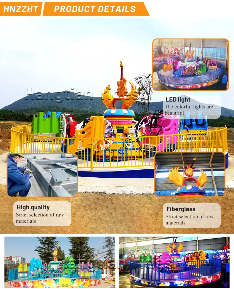 Large Outdoor Music Bar Ride 360-Degree Roll Spinning Interactive ...