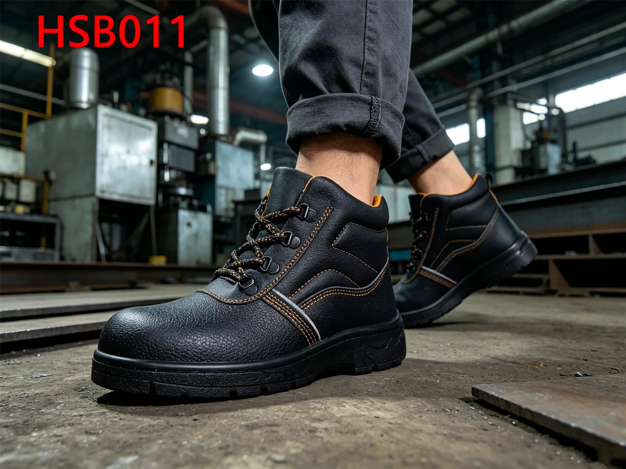 ZYF,Factory Supply Anti-kick Toe protection Sty Shoes with Steel Toe Dock Repair Cushioning Absorption Outsole Work Boots HSB011