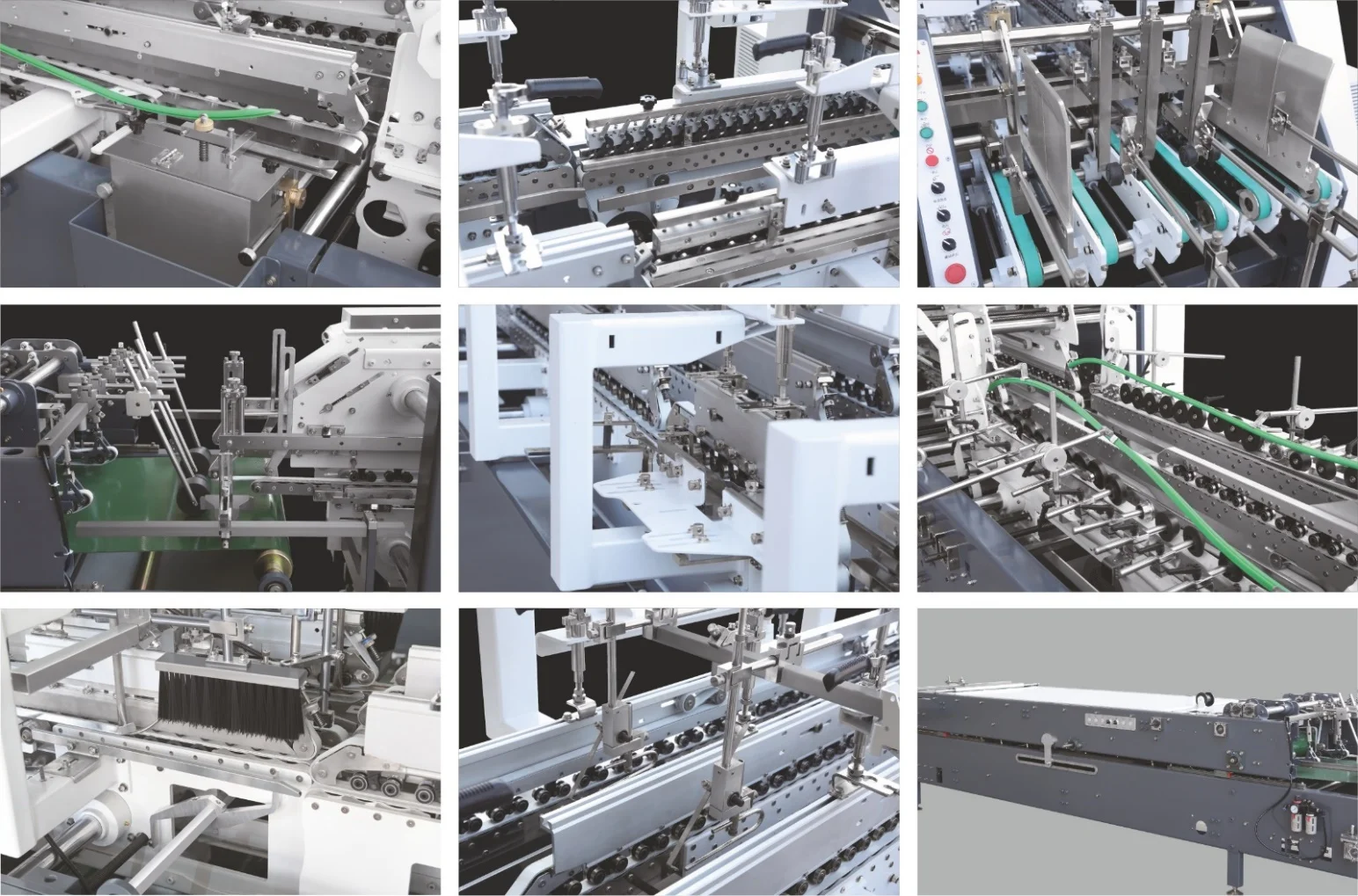 product pryb 900f automatic cold glue straight line bottom lock side glue box mini paper tray forming folder gluer machine-32