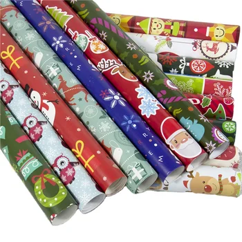 wholesale Christmas Coated Paper Wrapping Paper Roll for Gift
