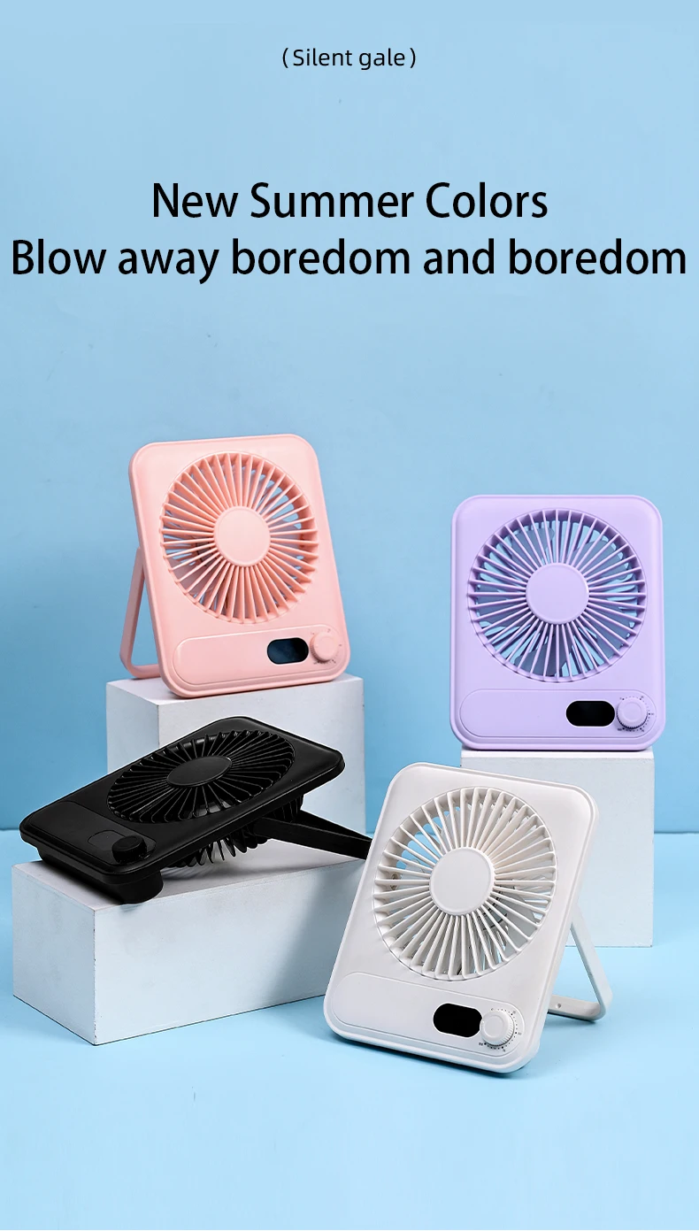 Plastic Table Fan, Portable, USB, 1200mAh, Brushless - detail 28
