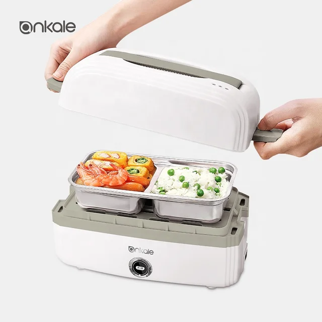 Popular white color  portable Electric lunch  box with food grade 304 stainless steel home appliances