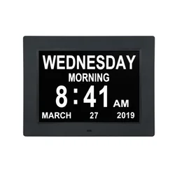 Orologio Digitale Per Demenza Con Calendario – 8 Pollici, Display Extra Large, 8 Sveglie E Promemoria Farmaci - 2